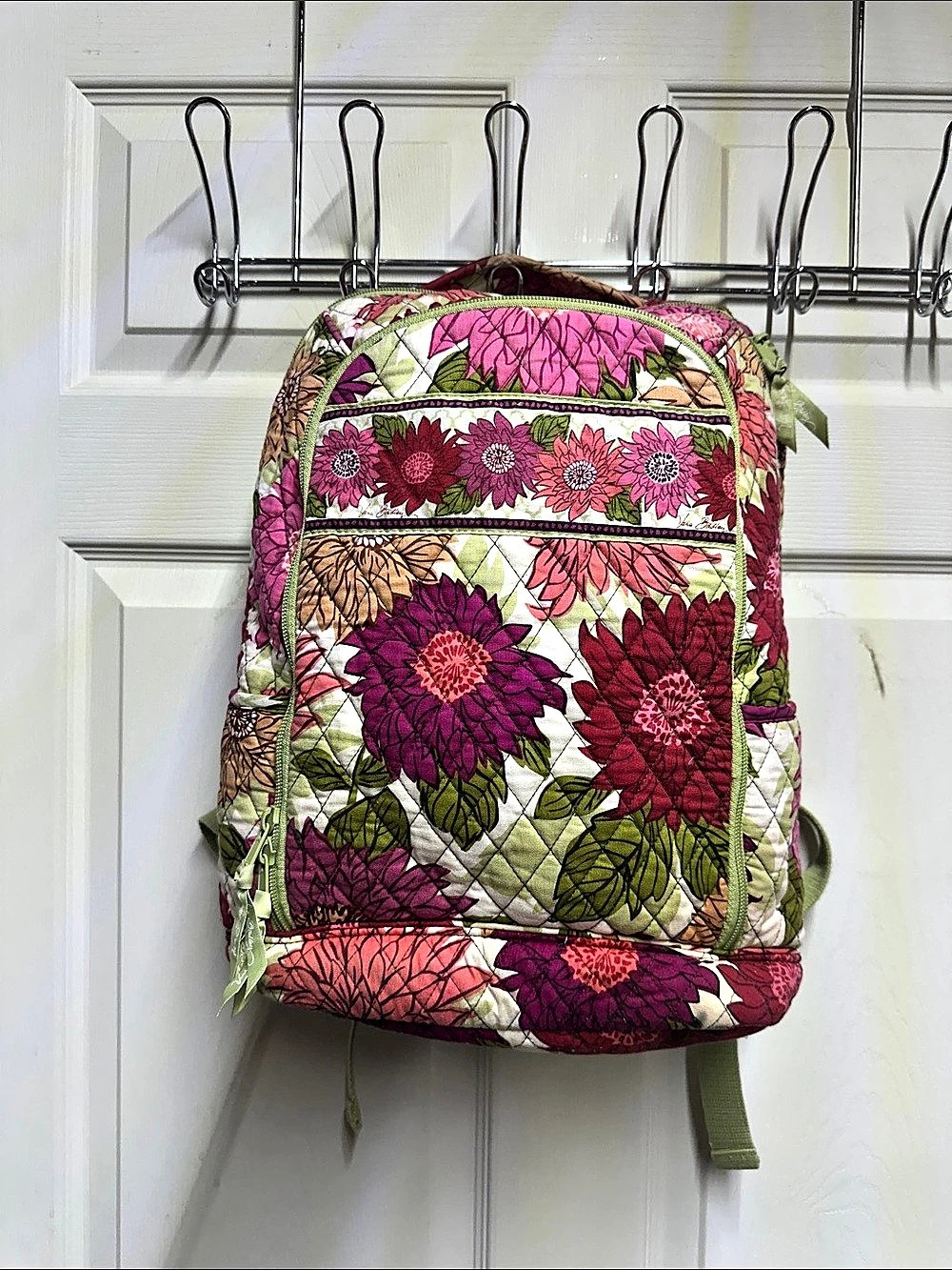 Vera Bradley Campus Backpack Floral Pink & Green